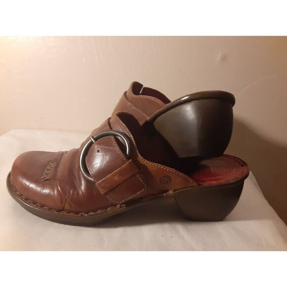 Josef Seibel Brown Buckle Clogs - Picture 3 of 4